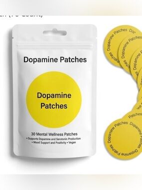 Dopamine Patches, Plant-Based Vegan Formula, Daily Wellness Body Patches.